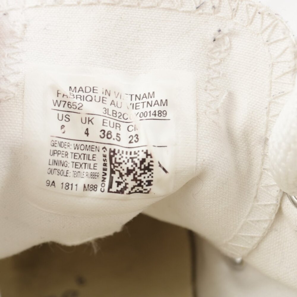 Converse Chuck Taylor Womens Sneakers Size 6 White Canvas Lace Up Shoes Low Top - Picture 10 of 15